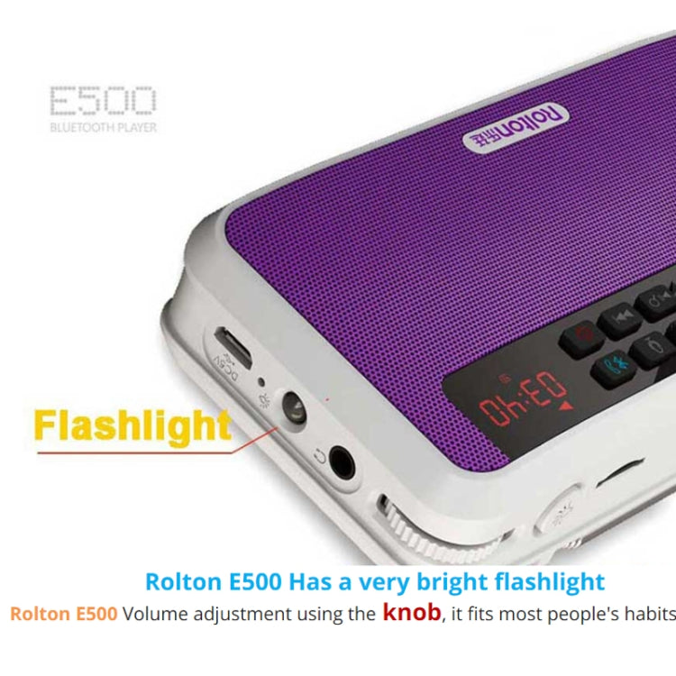 Rolton E500 Bluetooth Speaker 2.1-Channel Built-In Microphone Supports FM Radio(Blue) - HoMEdemic™ 