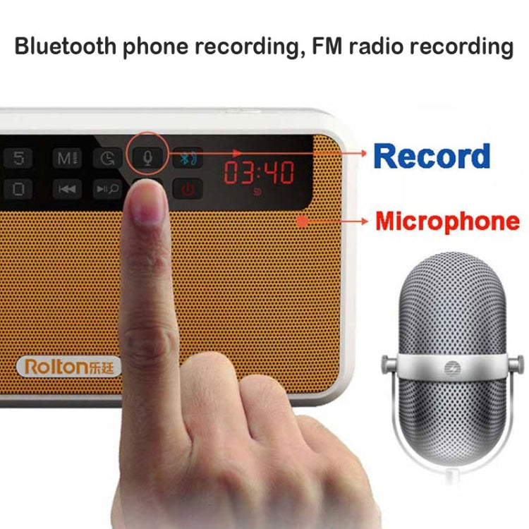 Rolton E500 Bluetooth Speaker 2.1-Channel Built-In Microphone Supports FM Radio(Green) - HoMEdemic™ 