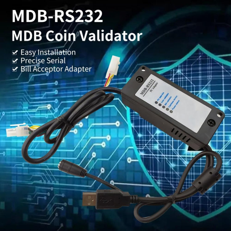 MDB-RS232 2020 USB Version MDB Coin Validator Data To PC RS232 For Vending Machine - HoMEdemic™ 
