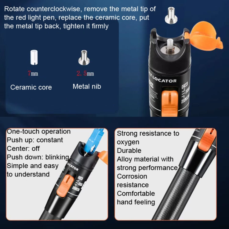50MW Fiber Red Light Test Pen Red Light Sources Through Optical Pen Optical Fiber Detection - HoMEdemic™ 