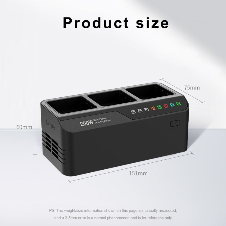 For DJI Mavic 3 Series LKTOP 200W 3-Channel Battery Charger US Plug - HoMEdemic™ 