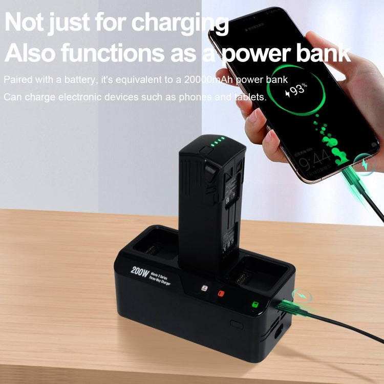 For DJI Mavic 3 Series LKTOP 200W 3-Channel Battery Charger US Plug - HoMEdemic™ 