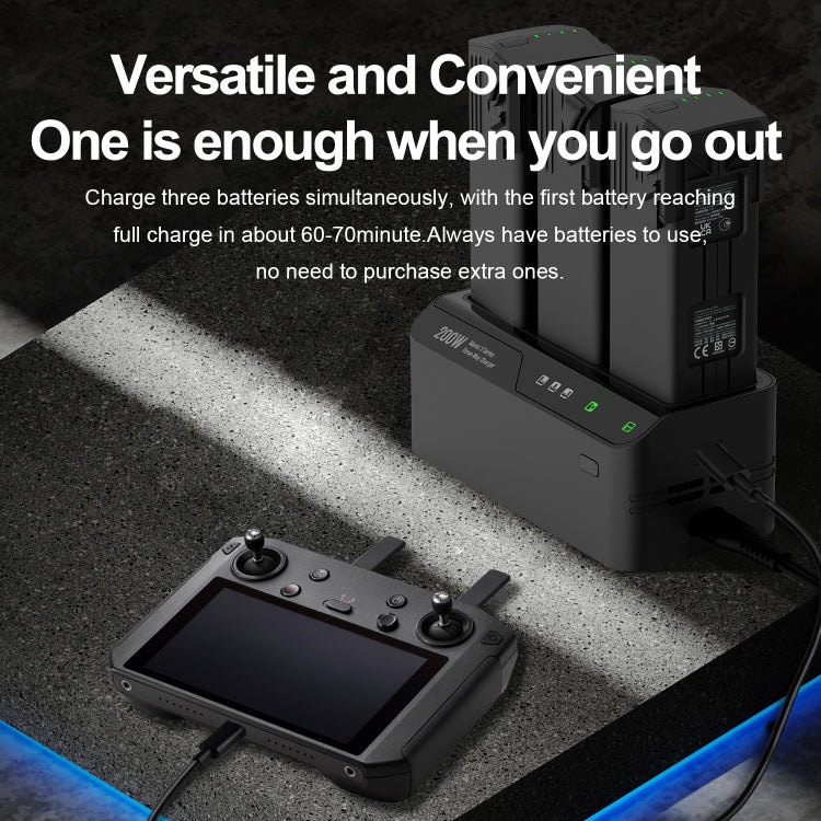 For DJI Mavic 3 Series LKTOP 200W 3-Channel Battery Charger US Plug - HoMEdemic™ 