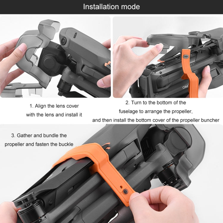 For DJI Mavic 3PRO BRDRC 2 In 1 Lens Cover Gimbal Protective Cover Propeller(Black) - HoMEdemic™ 