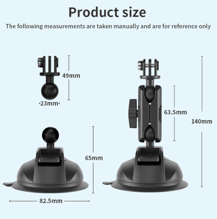 TELESIN Car Action Camera Holder Suction Cup 360 Degree Adjustable - HoMEdemic™ 