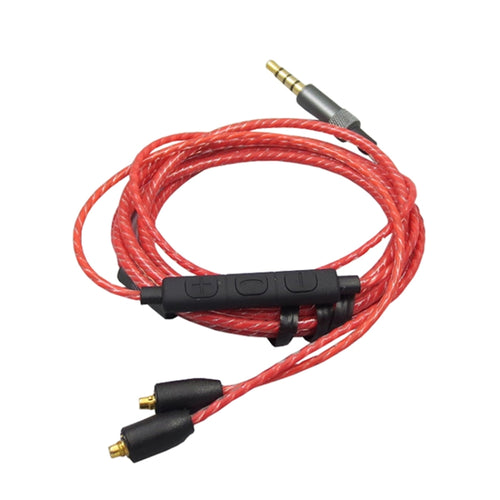 1.2m For Shure MMCX / SE215 / SE535 / SE846 / UE900 Volume Adjustment Headphone Cable(Red) - HoMEdemic™ 