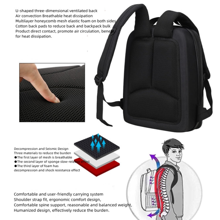 For DJI AVATA Storage Bag Hard Shell Waterproof Shoulder Bag Backpack(Black EVA Lining) - HoMEdemic™ 