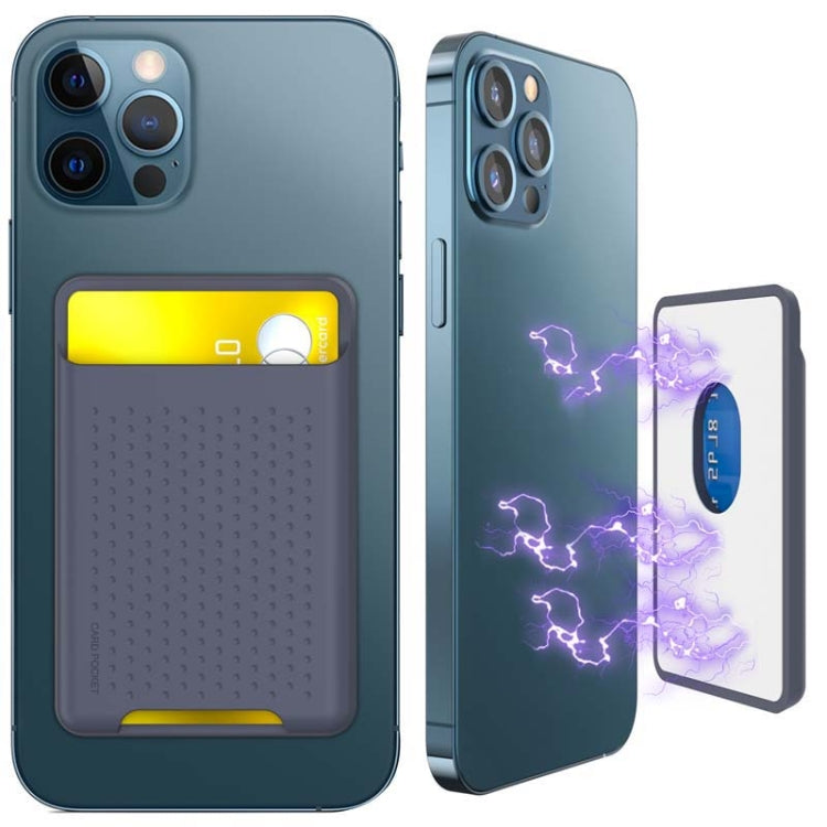 For IPhone 12 / 13 / 14 Series AhaStyle PT133 Mobile Phone Magnetic Silicone Card Case(Midnight Blue Matte) - HoMEdemic™ 