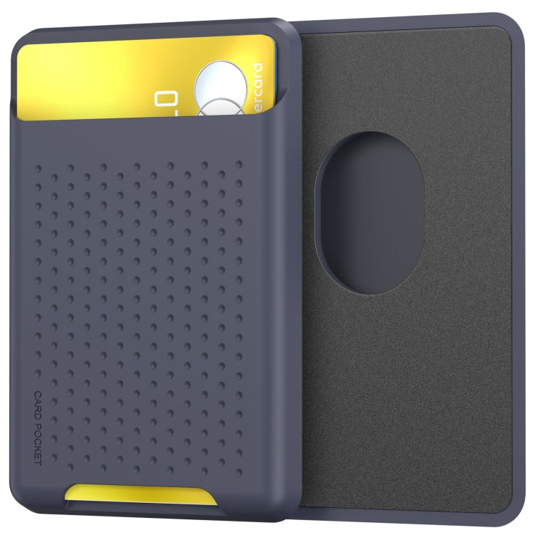 For IPhone 12 / 13 / 14 Series AhaStyle PT133 Mobile Phone Magnetic Silicone Card Case(Midnight Blue Frosted) - HoMEdemic™ 