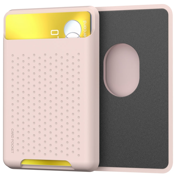 For IPhone 12 / 13 / 14 Series AhaStyle PT133 Mobile Phone Magnetic Silicone Card Case(Pink Frosted) - HoMEdemic™ 