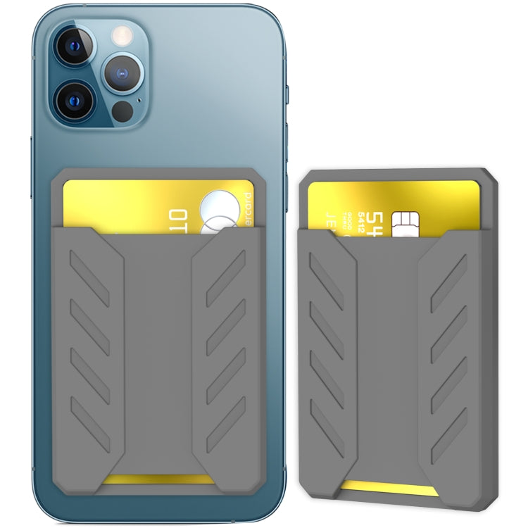 For iPhone 12 / 13 / 14 Series AhaStyle PT133-A Silicone Magnetic Card Case(Dark Gray) - HoMEdemic™ 