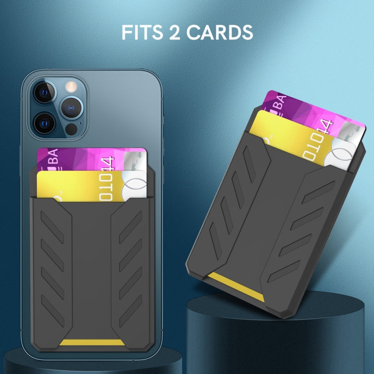 For iPhone 12 / 13 / 14 Series AhaStyle PT133-A Silicone Magnetic Card Case(Midnight Blue) - HoMEdemic™ 