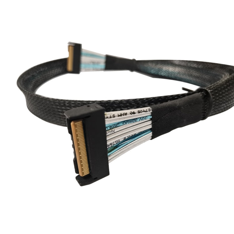 32G Transfer PCIE5.0 Slim SAS MCIO 74P  To MCIO 74P Server High Speed Turn Wiring 0.7m - HoMEdemic™ 