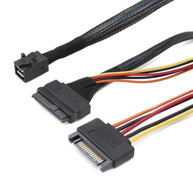 Mini SAS 36P HD8643 To MINI SAS 8639+ 15P Power Hard Drive Data Cable 0.5m - HoMEdemic™ 