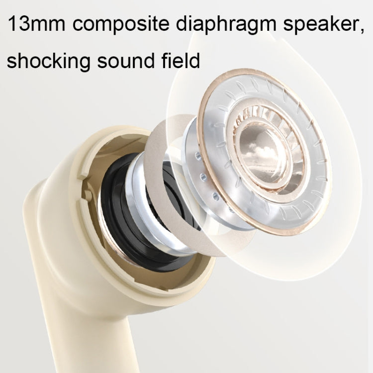Havit ENC TWS Super Long Battery Life ENC Noise Reduction Wireless Bluetooth Earphones, Spec: S3 Pro (Gold White) - HoMEdemic™ 
