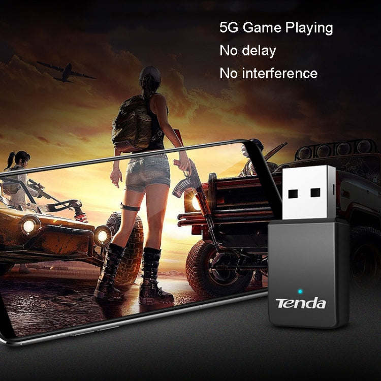 Tenda U9 650Mbs Drive-Free USB Wireless Network Card 5G Dual Band Desktop Laptop WiFi Receiver - HoMEdemic™ 