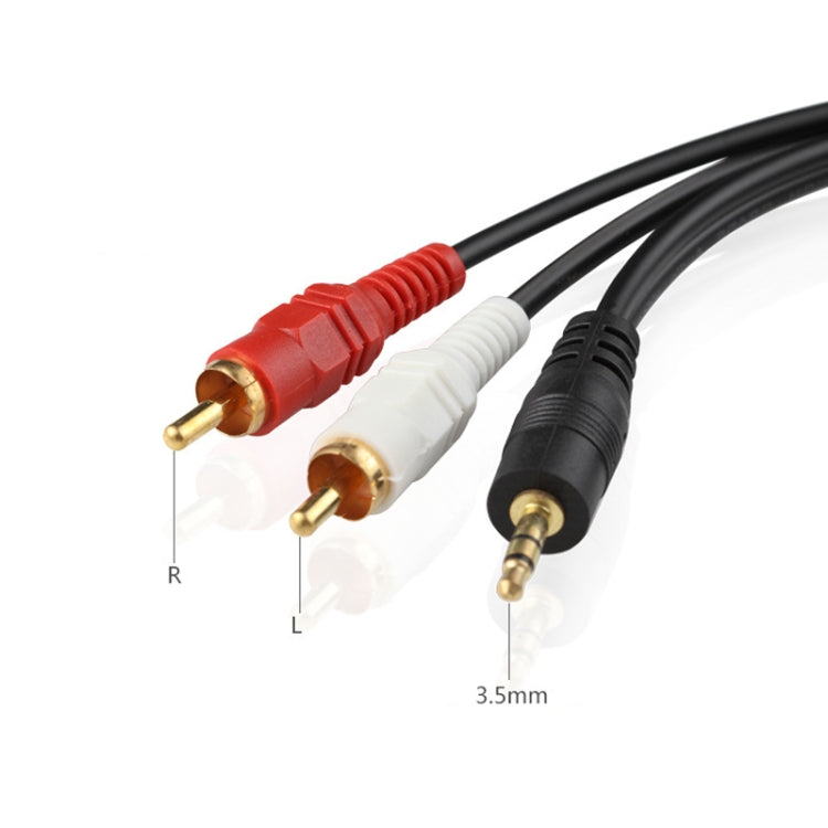 1.5m Full Copper 3.5mm To Double Lotus Audio Cable AV 1 In 2 Speaker Cable - HoMEdemic™ 