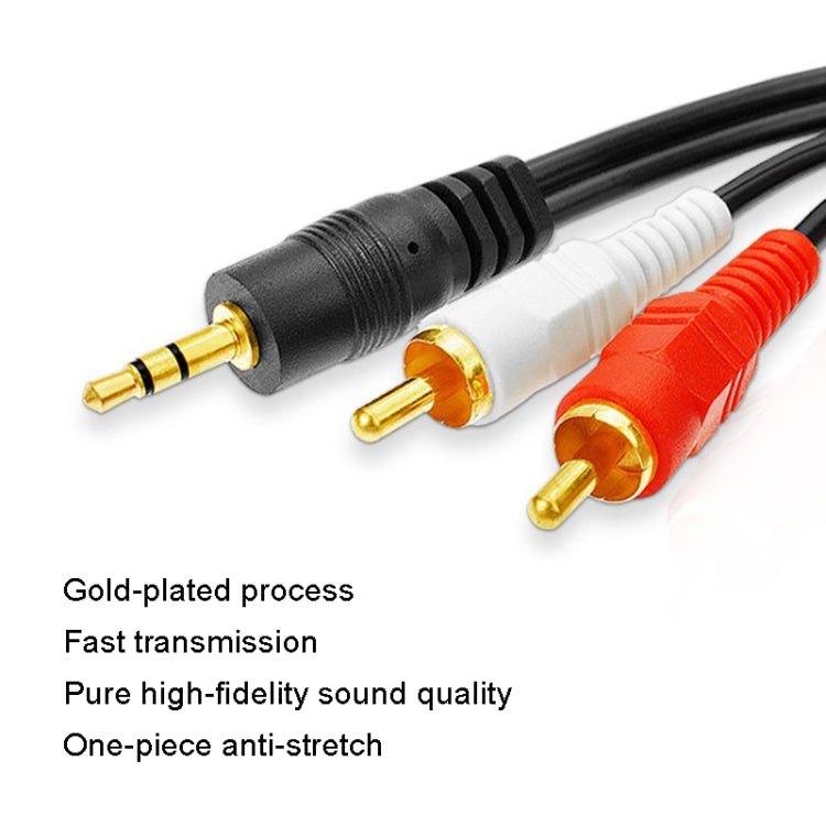 1.5m Full Copper 3.5mm To Double Lotus Audio Cable AV 1 In 2 Speaker Cable - HoMEdemic™ 