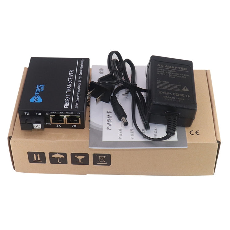 NESTONG 100M Single-Mode Fiber Optic Transceiver POE Photoelectric Converter,CN Plug - HoMEdemic™ 