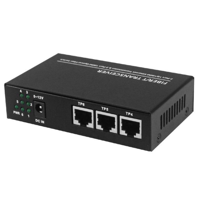 3 Fiber Port & 3 LAN Port 10/100Mbps Ethernet Switch Fiber Optic Switch - HoMEdemic™ 