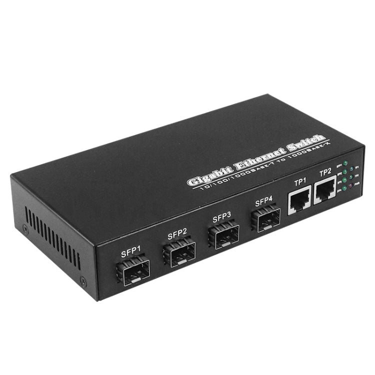2 x 10/100/1000 RJ45 Port & 4 x 1000M SFP Port Fiber Optic Switch - HoMEdemic™ 