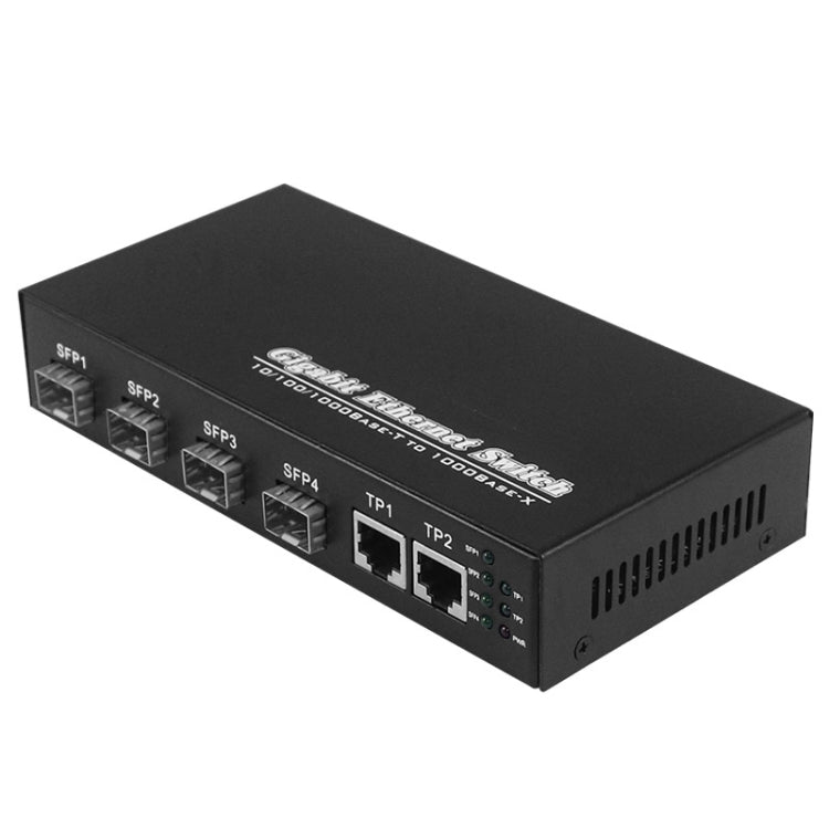 2 x 10/100/1000 RJ45 Port & 4 x 1000M SFP Port Fiber Optic Switch - HoMEdemic™ 