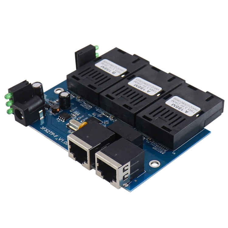 3 Fiber Port+2 Ethernet Port  AAB-PCBA 100Mbps Fiber Transceiver - HoMEdemic™ 