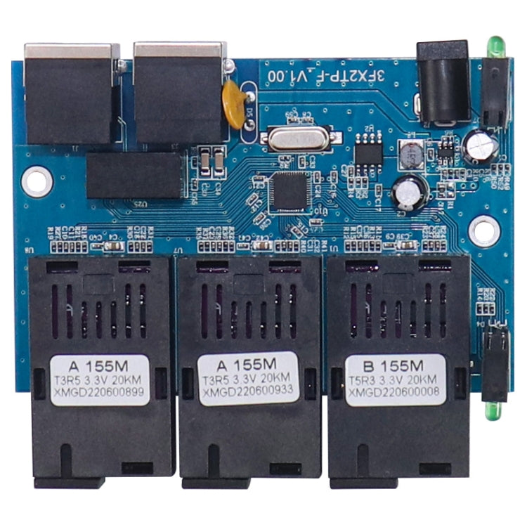 3 Fiber Port+2 Ethernet Port  AAB-PCBA 100Mbps Fiber Transceiver - HoMEdemic™ 