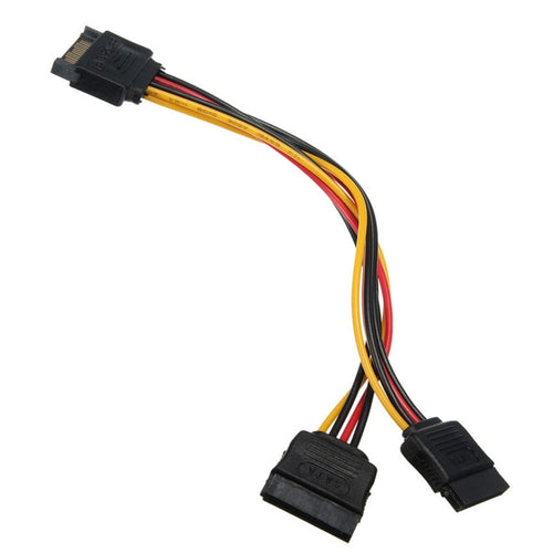 0.2m 15P to Dual 15P One to Two SATA Hard Drive Power Conversion Cable - HoMEdemic™ 