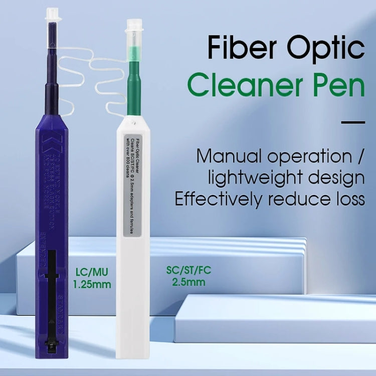 2pcs /Set Fiber Optic Cleaning Pen Endface Cleaner Fiber Optic Cleaning Tool for 1.25mm LC/Mu and 2.5mm SC/ST/FC(SC+LC) - HoMEdemic™ 
