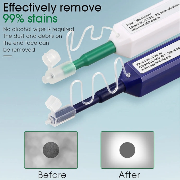 2pcs /Set Fiber Optic Cleaning Pen Endface Cleaner Fiber Optic Cleaning Tool for 1.25mm LC/Mu and 2.5mm SC/ST/FC(SC+LC) - HoMEdemic™ 