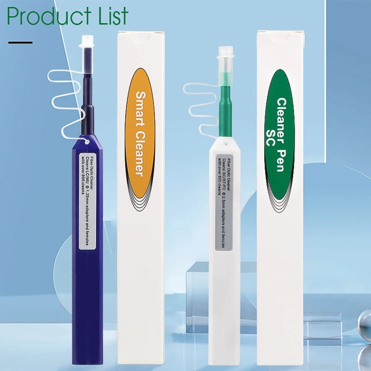 2pcs /Set Fiber Optic Cleaning Pen Endface Cleaner Fiber Optic Cleaning Tool for 1.25mm LC/Mu and 2.5mm SC/ST/FC(SC+LC) - HoMEdemic™ 