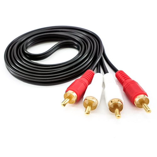 1.5m Double Lotus Audio Cable RCA Two-To-Two Power Amplifier Audio Cable - HoMEdemic™ 