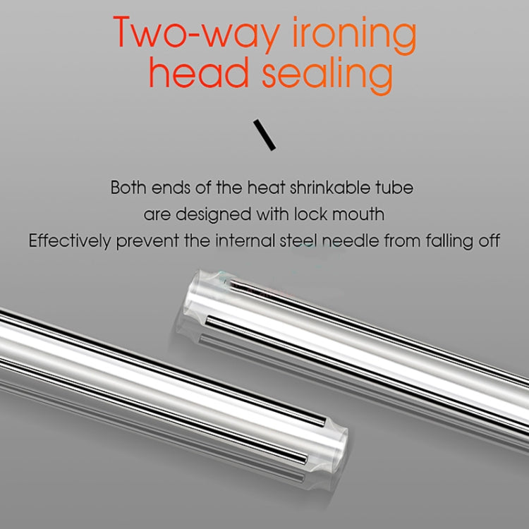 50pcs/pack  60mm Double -Pin Leather Thread Optical Fiber Heat Shrinkable Tube Optical Hot Melt Tube - HoMEdemic™ 