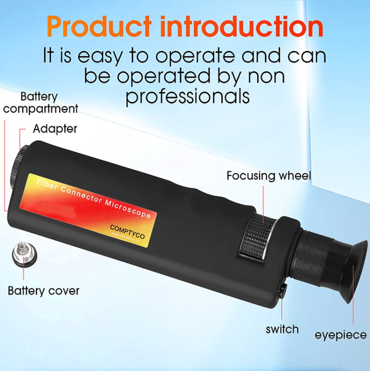 Comptyco AUA-400X 400 Times Handheld Fiber Optic Microscope for FC/SC/ST/LC Connector - HoMEdemic™ 