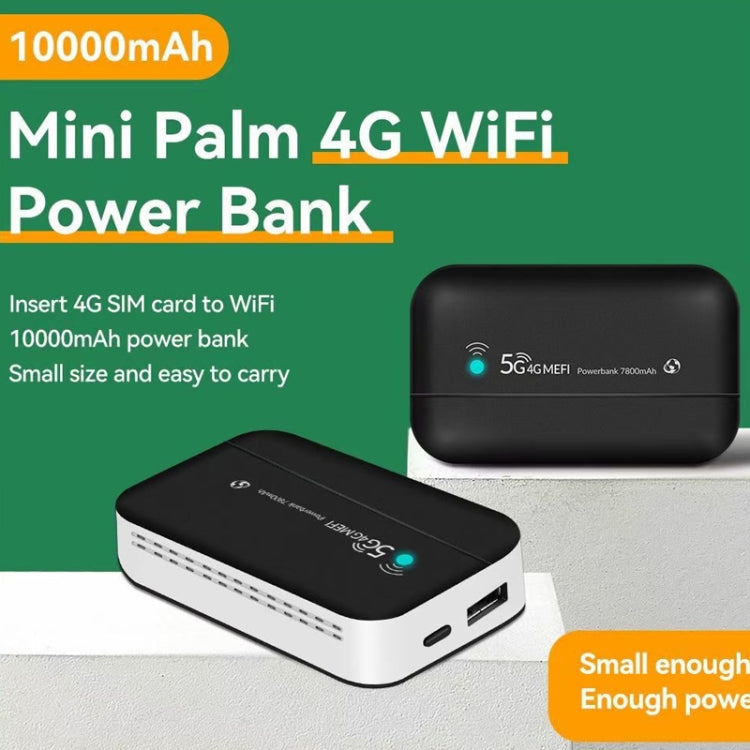 PW100 4G LTE Mobile Router USB Hotspot Portable Power Bank Pocket Wireless WIFI(Black) - HoMEdemic™ 