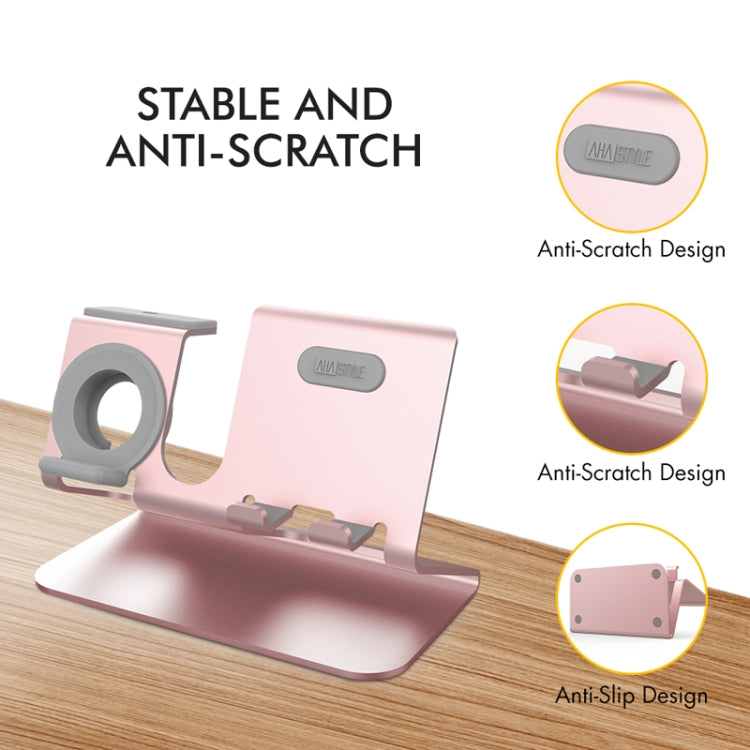 For IPhone / AirPods / Apple Watch Series AhaStyle 3 In 1 Aluminum Alloy Stand(Rose Gold) - HoMEdemic™ 