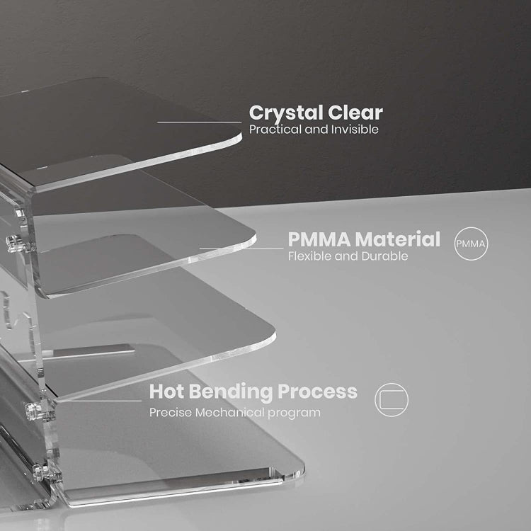 Transparent 3-Layer Acrylic Keyboard Stand Increased Tilt Computer Keyboard Tray(Transparent) - HoMEdemic™ 