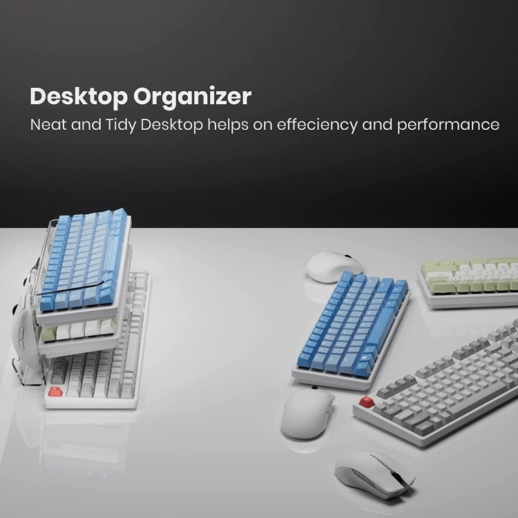 Transparent 3-Layer Acrylic Keyboard Stand Increased Tilt Computer Keyboard Tray(Transparent) - HoMEdemic™ 