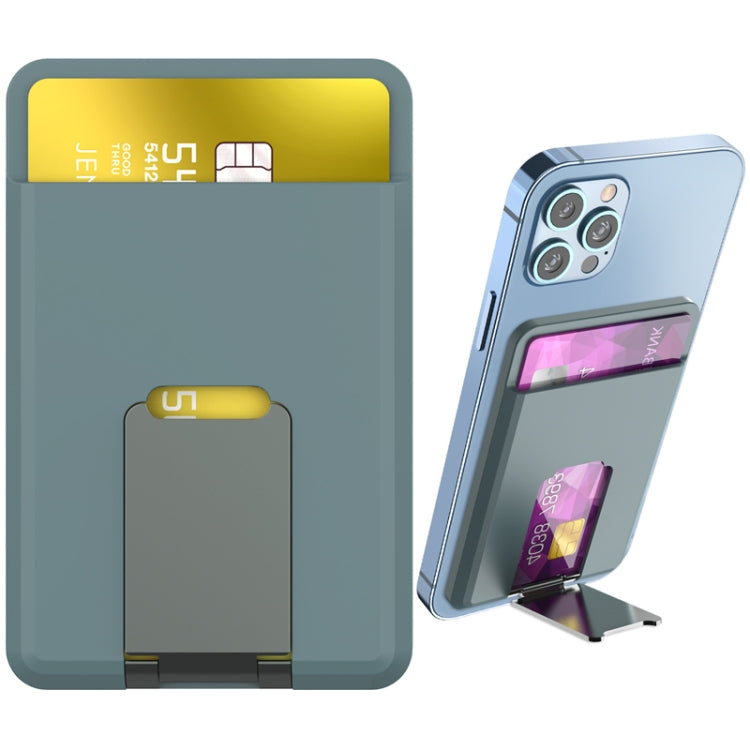 For IPhone 15 AhaStyle PT133-H Phone Magnetic Card Holder Stand Organizer Card Case(Green) - HoMEdemic™ 