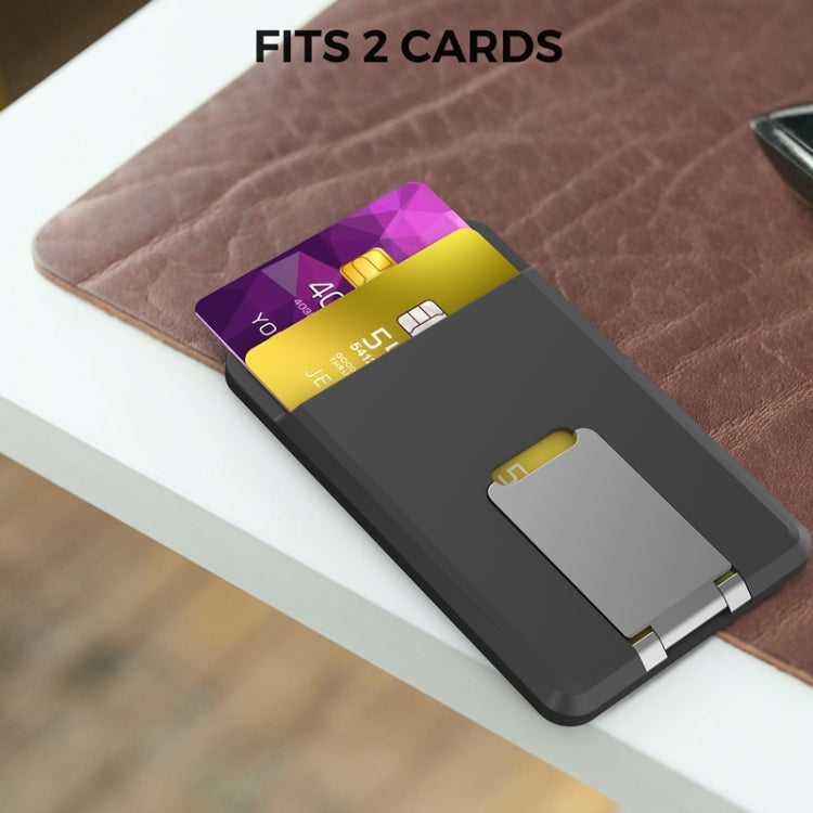 For IPhone 15 AhaStyle PT133-H Phone Magnetic Card Holder Stand Organizer Card Case(Black) - HoMEdemic™ 