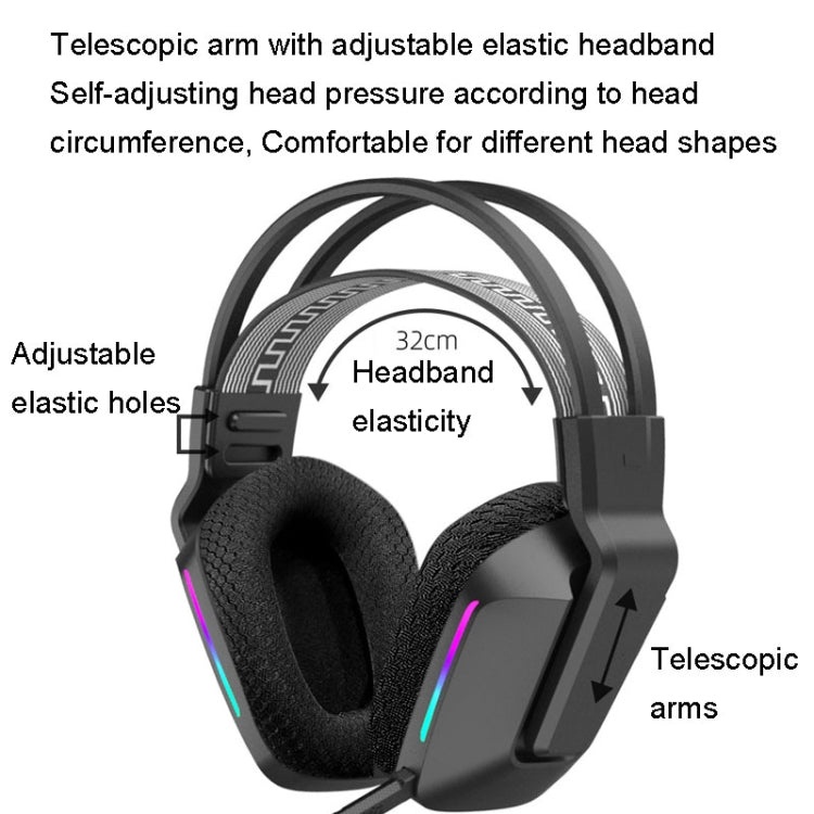 EasySMX C09W Wireless Bluetooth Headphones RGB Gaming Headset(Black) - HoMEdemic™ 