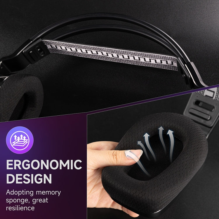 EasySMX C09W Wireless Bluetooth Headphones RGB Gaming Headset(Black) - HoMEdemic™ 
