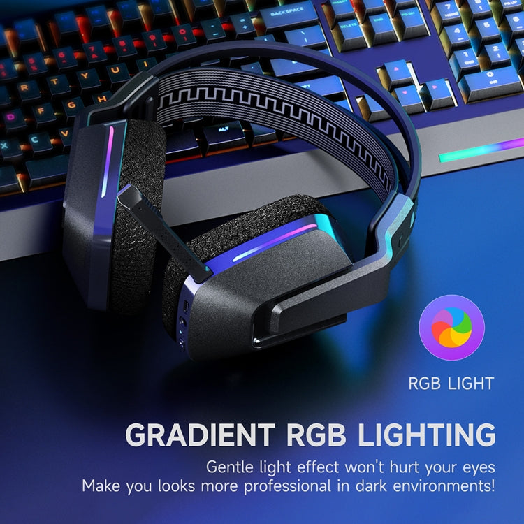 EasySMX C09W Wireless Bluetooth Headphones RGB Gaming Headset(Black) - HoMEdemic™ 