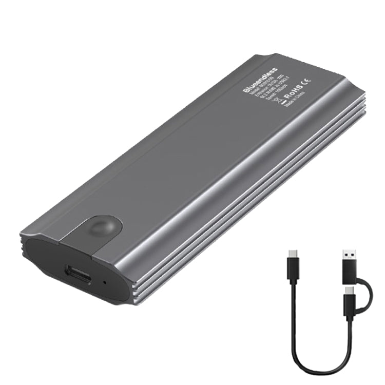 Blueendless 2810 General Dual Protocol Wiring 2-in-1 M.2 Mobile Hard Disk Case SSD External Solid Hard Drive Enclosure Box - HoMEdemic™ 