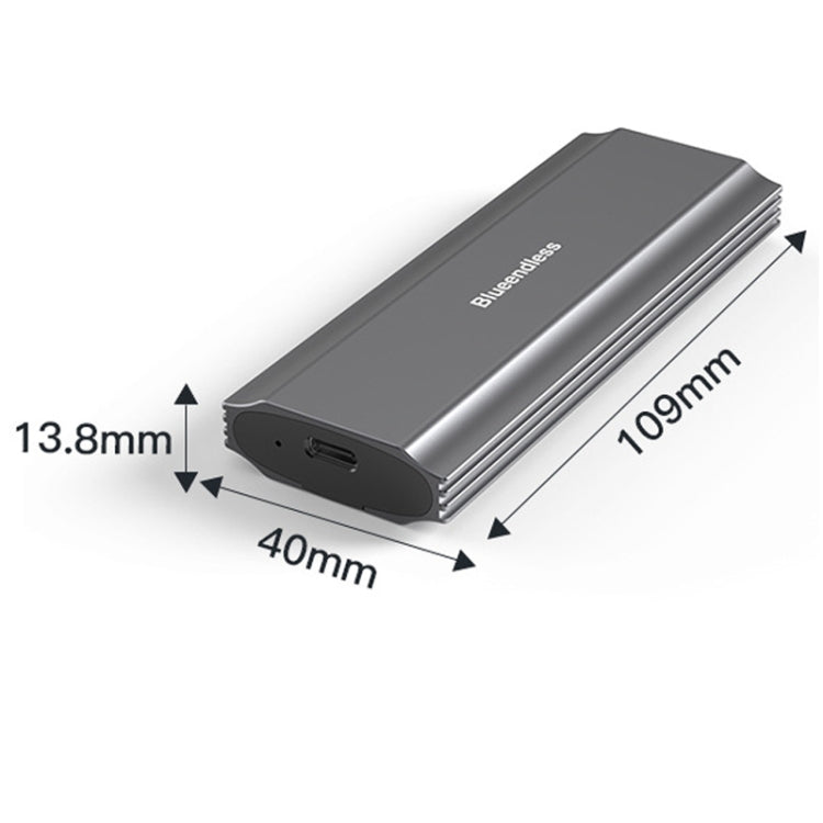 Blueendless 2810 Single SATA Protocol Wiring C-A M.2 Mobile Hard Disk Case SSD External Solid Hard Drive Enclosure Box - HoMEdemic™ 