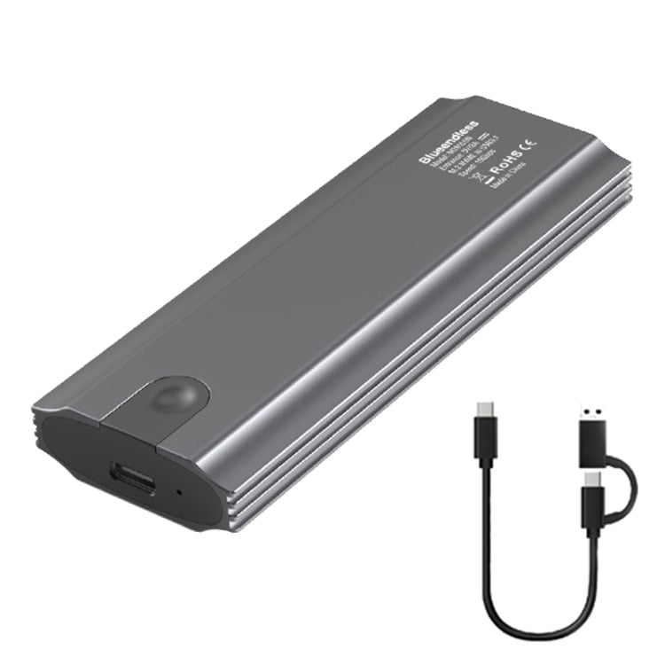 Blueendless 2810 Single SATA Protocol Wiring 2-in-1 M.2 Mobile Hard Disk Case SSD External Solid Hard Drive Enclosure Box - HoMEdemic™ 