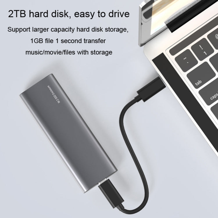 Blueendless 2810 Single SATA Protocol Wiring C-A M.2 Mobile Hard Disk Case SSD External Solid Hard Drive Enclosure Box - HoMEdemic™ 