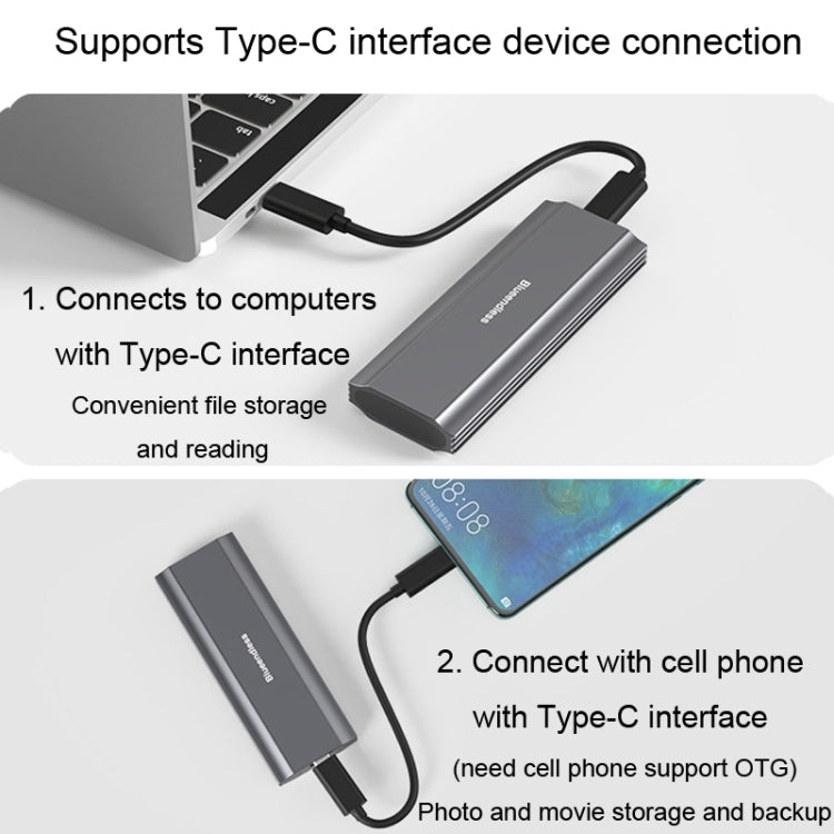 Blueendless 2810 Single SATA Protocol Wiring 2-in-1 M.2 Mobile Hard Disk Case SSD External Solid Hard Drive Enclosure Box - HoMEdemic™ 
