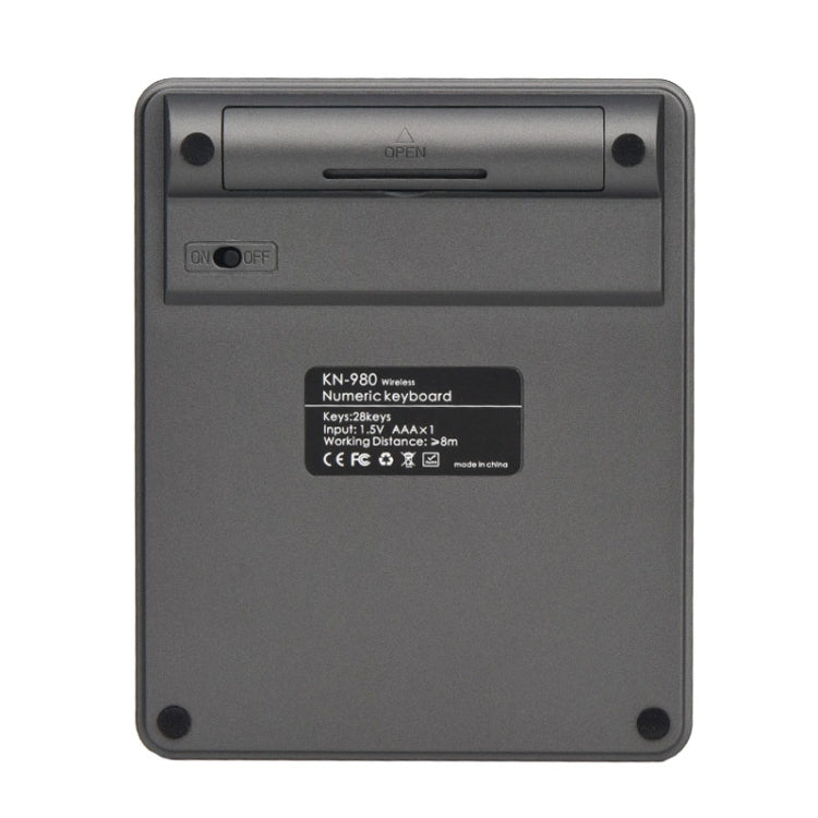 KN-980 28 Keys Portable Wireless Digital Quiet Keypad Computer External Digital Password Keypad(Gray) - HoMEdemic™ 